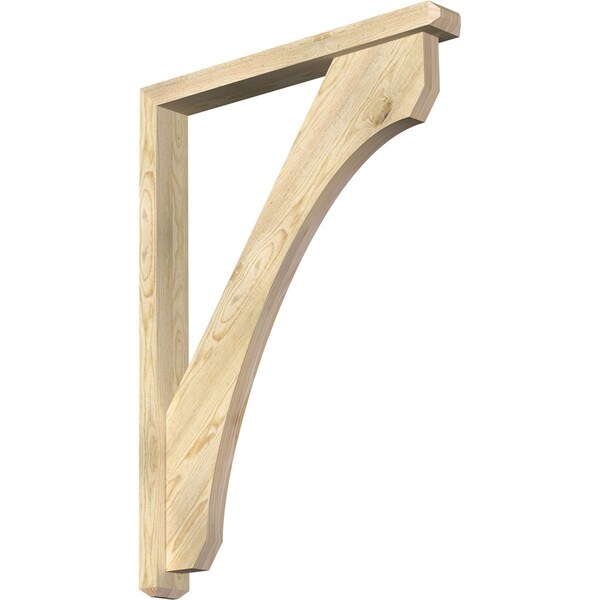 Ekena Millwork Legacy Craftsman Rough Sawn Bracket w/ Offset Brace, Douglas Fir, 4"W x 32"D x 44"H BKT0402X32X44LEC04RDF - main